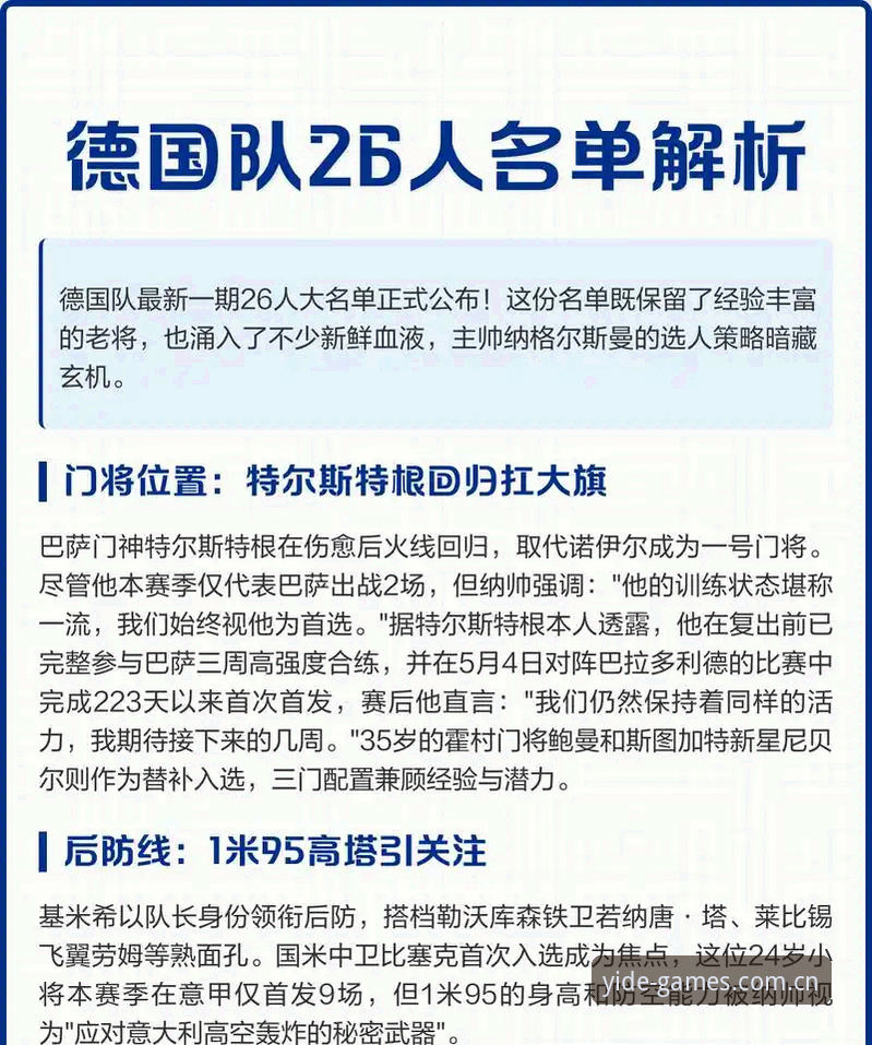 揭秘德国队世界杯名单：诺伊尔40岁回归，18岁天才卡尔入选背后的战术逻辑